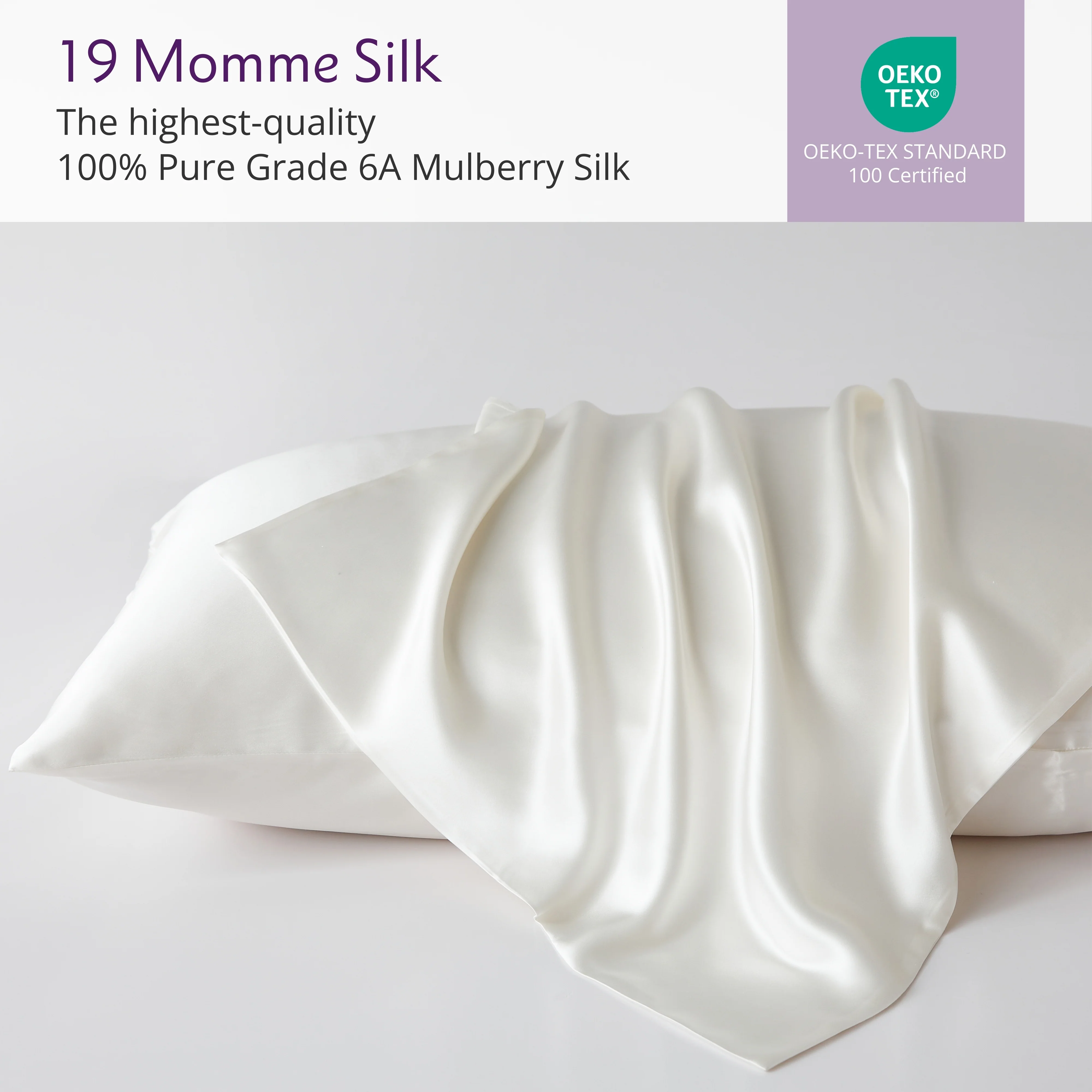 19 Momme Silk Pillowcase - Blue - Image 7